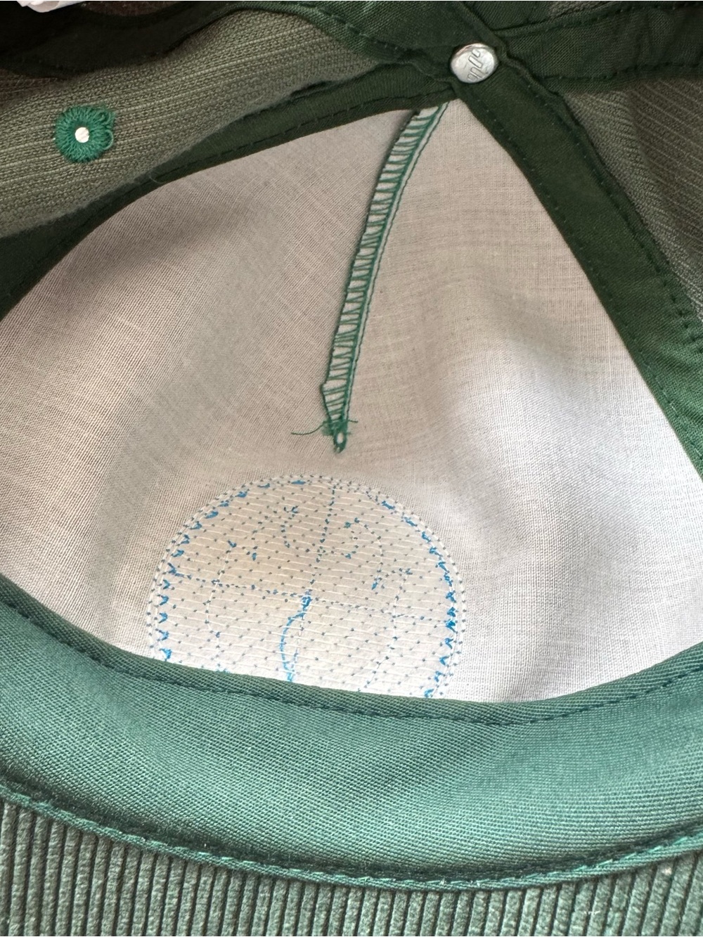 Obey Green Corduroy Strapback Cap - Picture 11 of 11